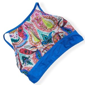 Into The Bleu Paisley Keyhole Halter Bikini Top